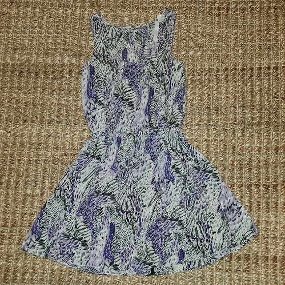 Purple and Black Halter A-line Mini Dress - Picture 1 of 6